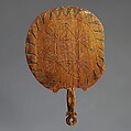 Courting Fan, Wood (pine), pigment, Dakota (Eastern Sioux)